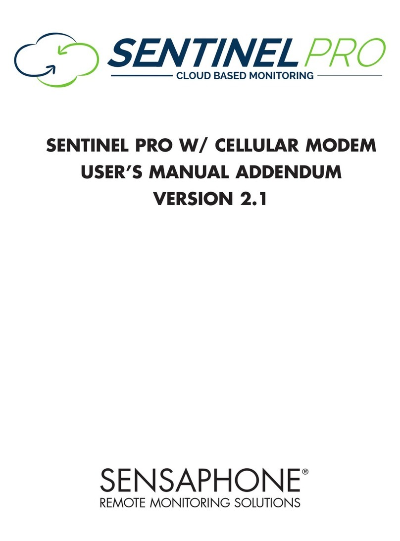 Sensaphone Sentinel Pro Installation and operating instructions