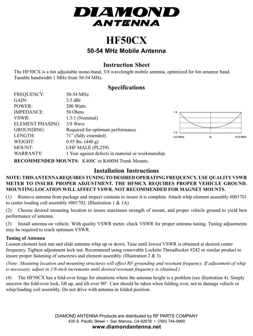 Diamond Antenna HF50CX installation instructions