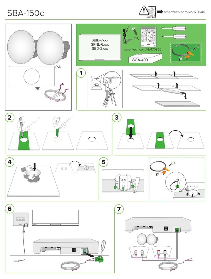 Smart Technologies SBA-150c Installation instructions manual