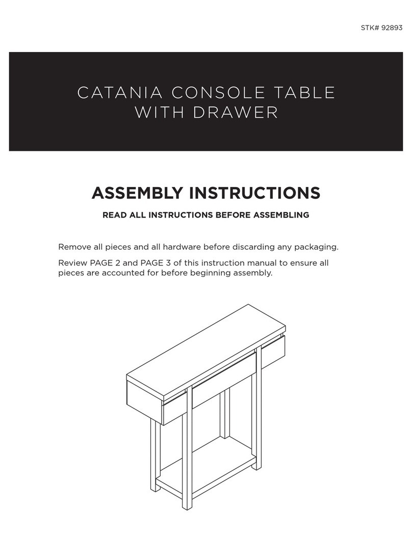 Kitchen Stuff Plus CATANIA CONSOLE TABLE WITH DRAWER Assembly instructions