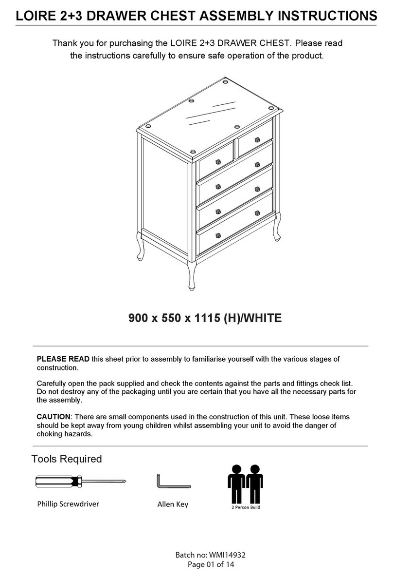 GFW LOIRE 2 PLUS 3 DRAWER CHEST User manual
