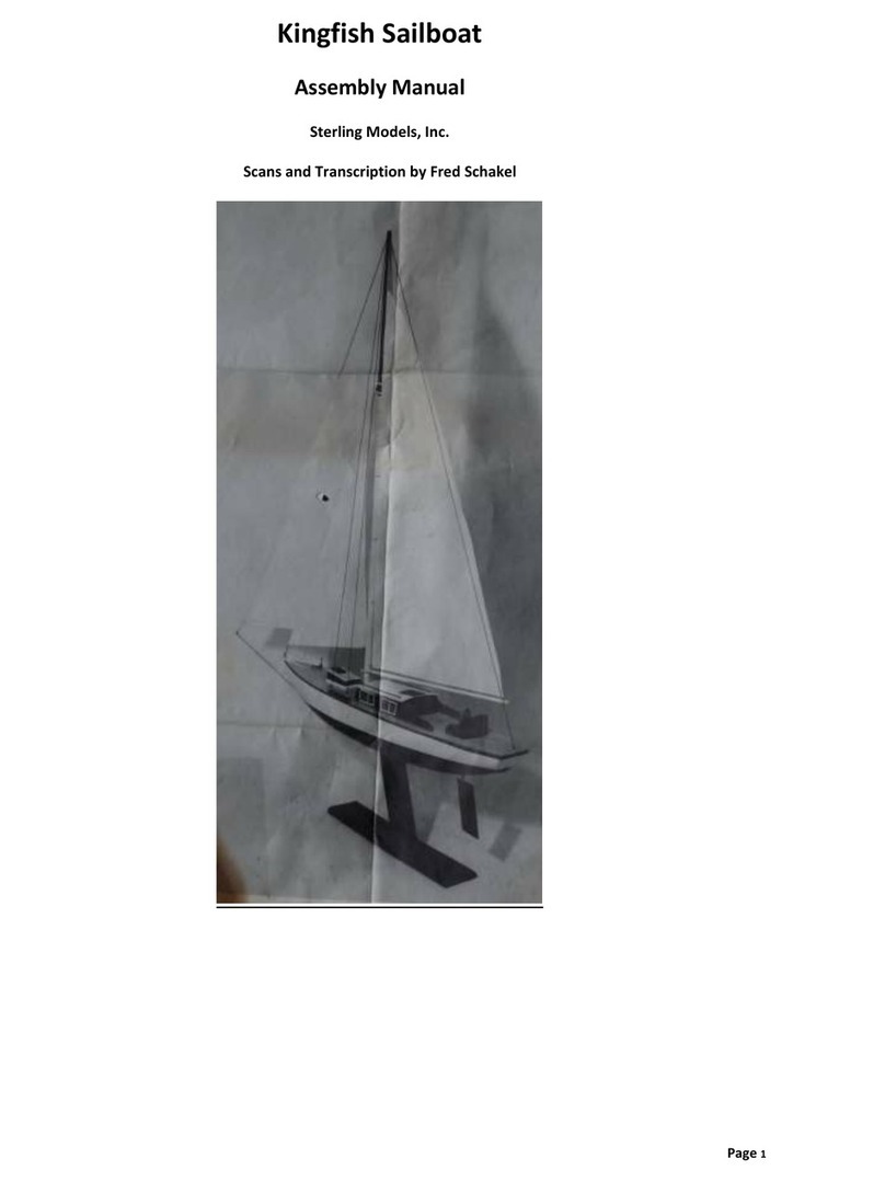 Sterling Models Kingfish Sailboat Assembly manual