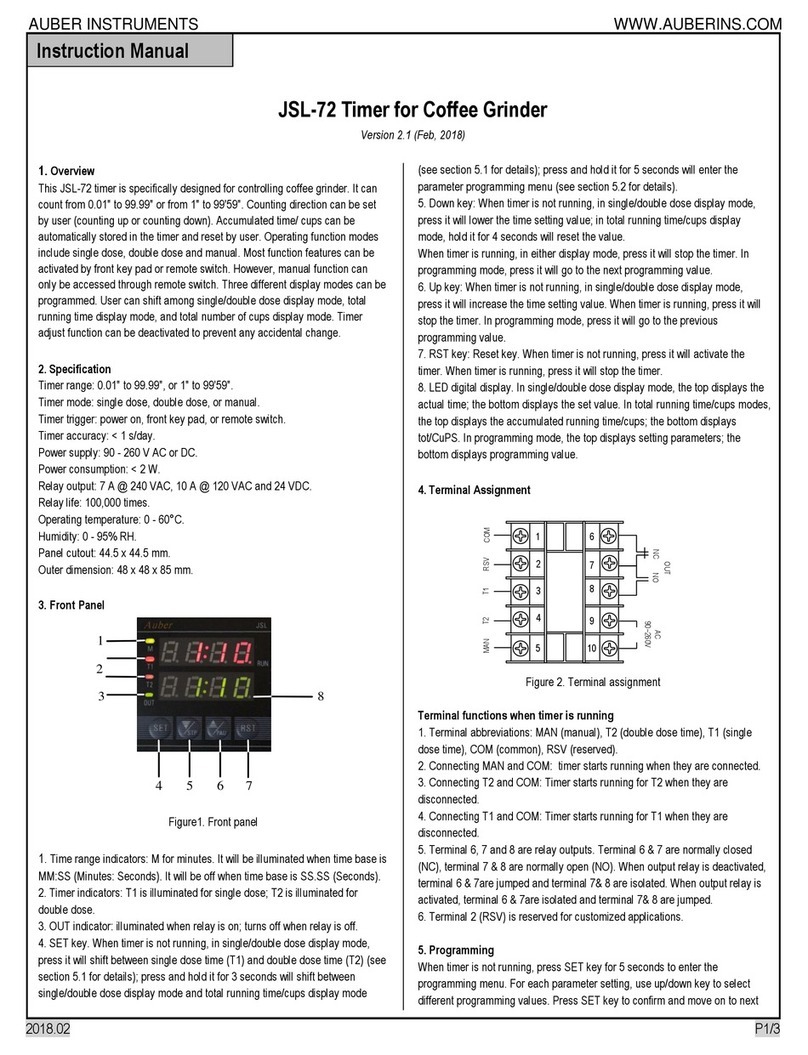 Auber Instruments JSL-72 User manual