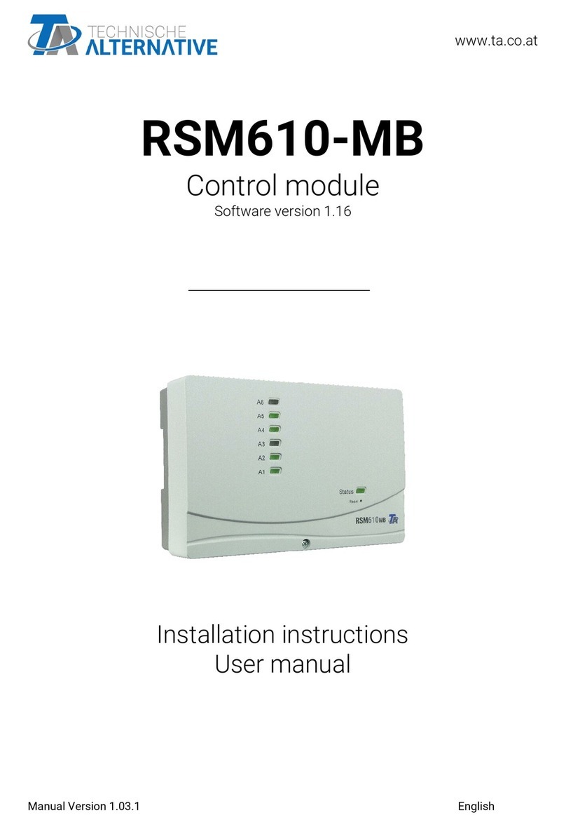 Technische Alternative RSM610-MB Installation instructions and user manual