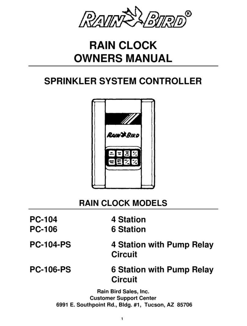 Rain Bird RAIN CLOCK PC-104 owner's manual