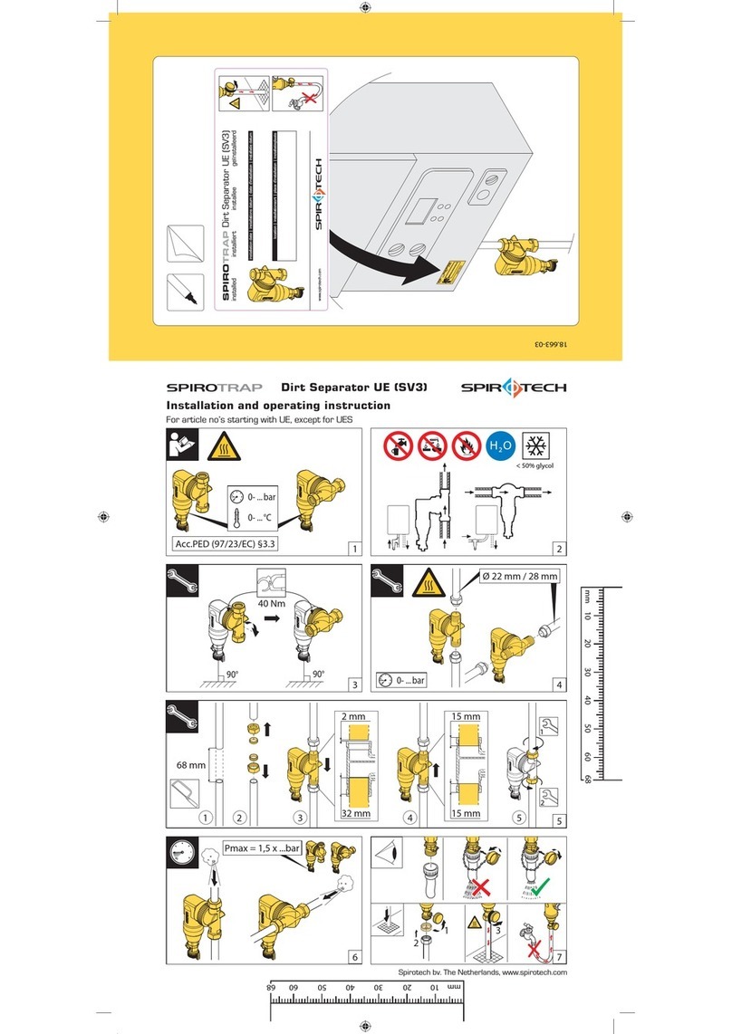 Spirotech SPIROTRAP SV3 User manual