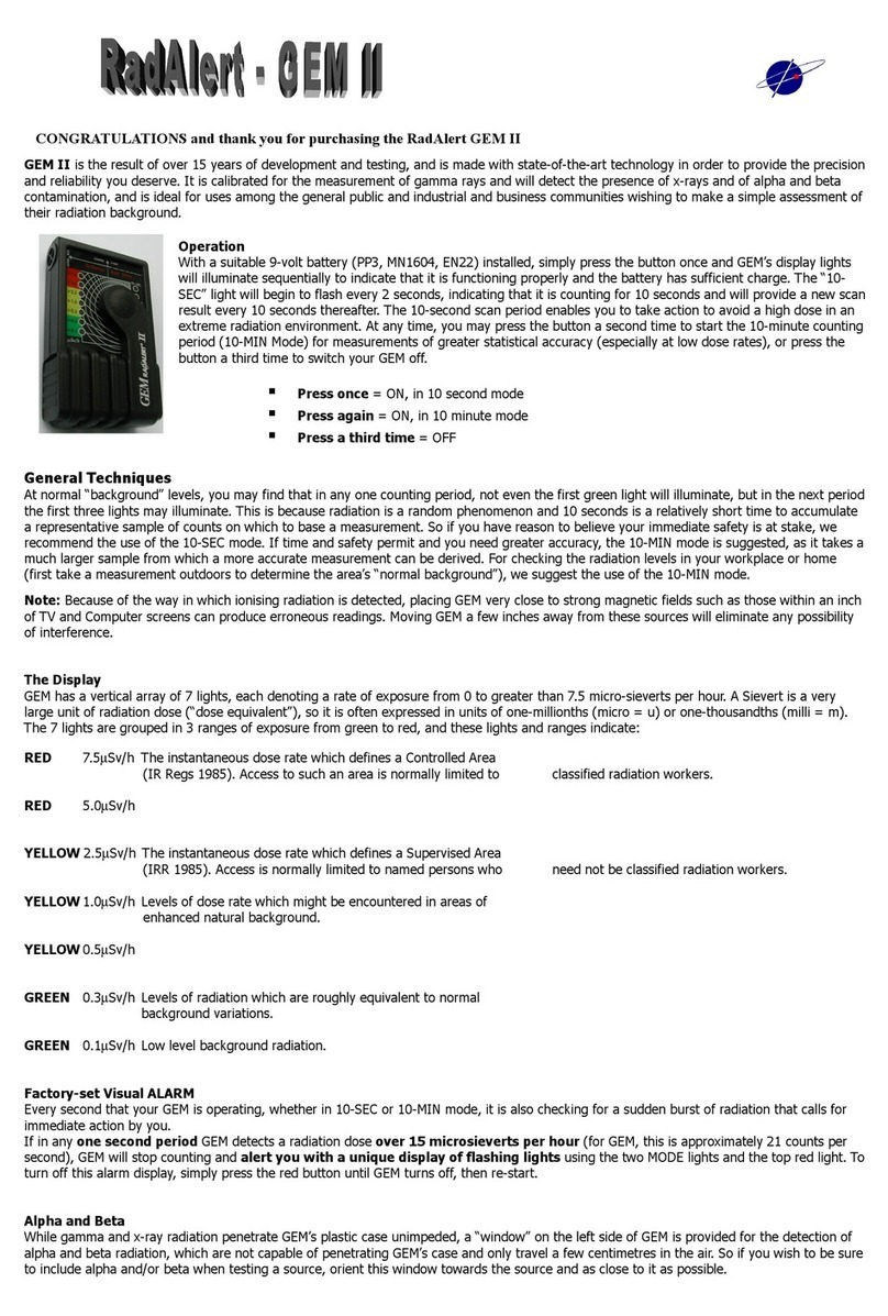 RaDALERT GEM II manual