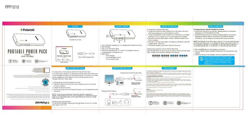Polaroid PORTABLE POWER PACK user manual