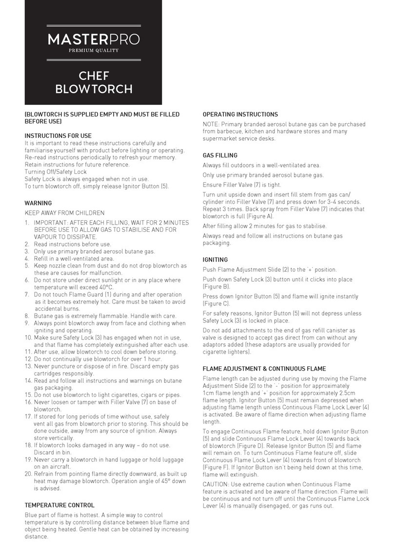 Masterpro MPTORCHCHEF User manual