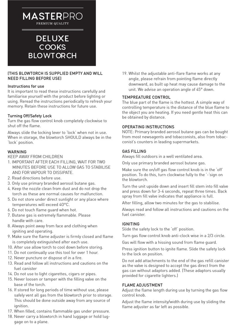 Masterpro MPTORCH2 Instructions for use