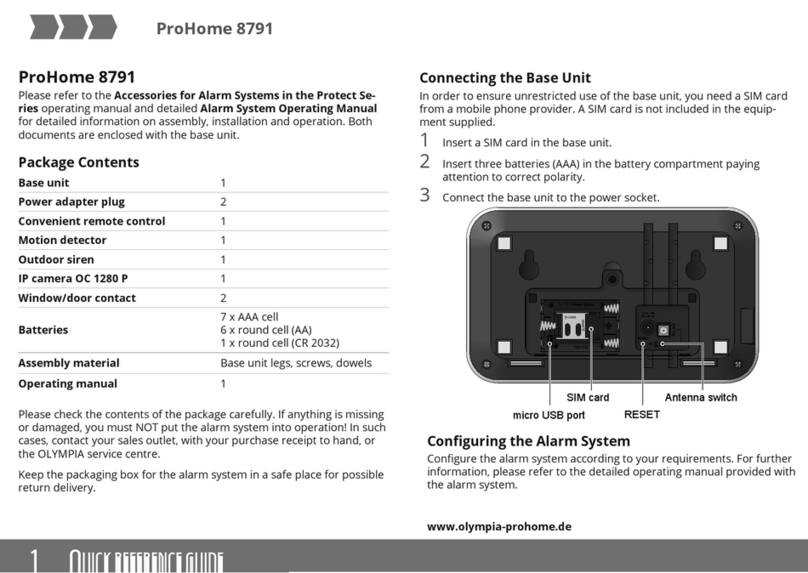 Olympia prohome 8791 User manual