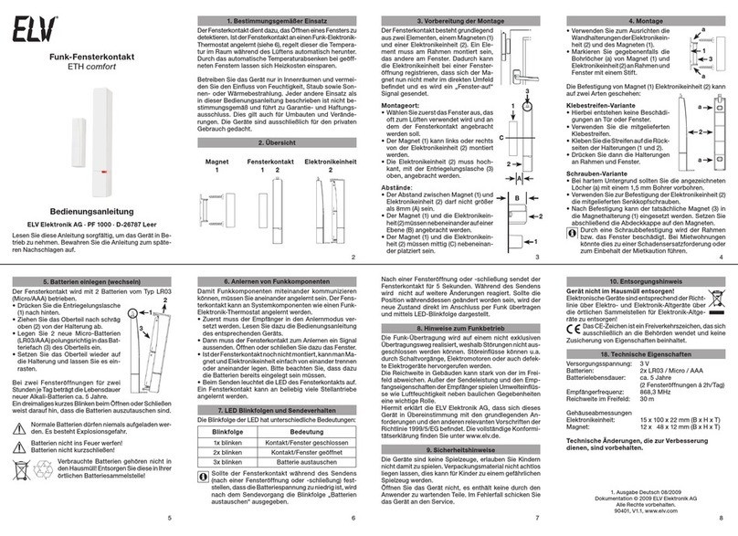 ELV Elektronik ETH Comfort operating manual