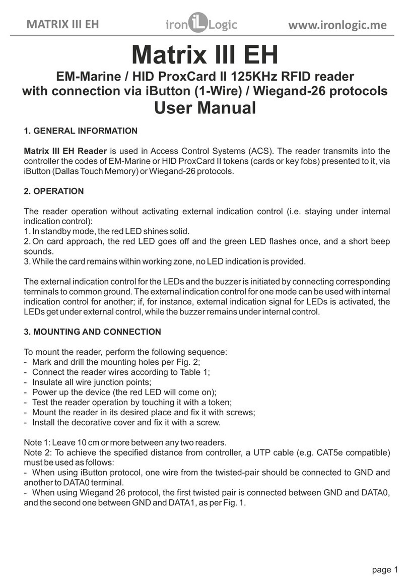 Iron logic Matrix III EH User manual