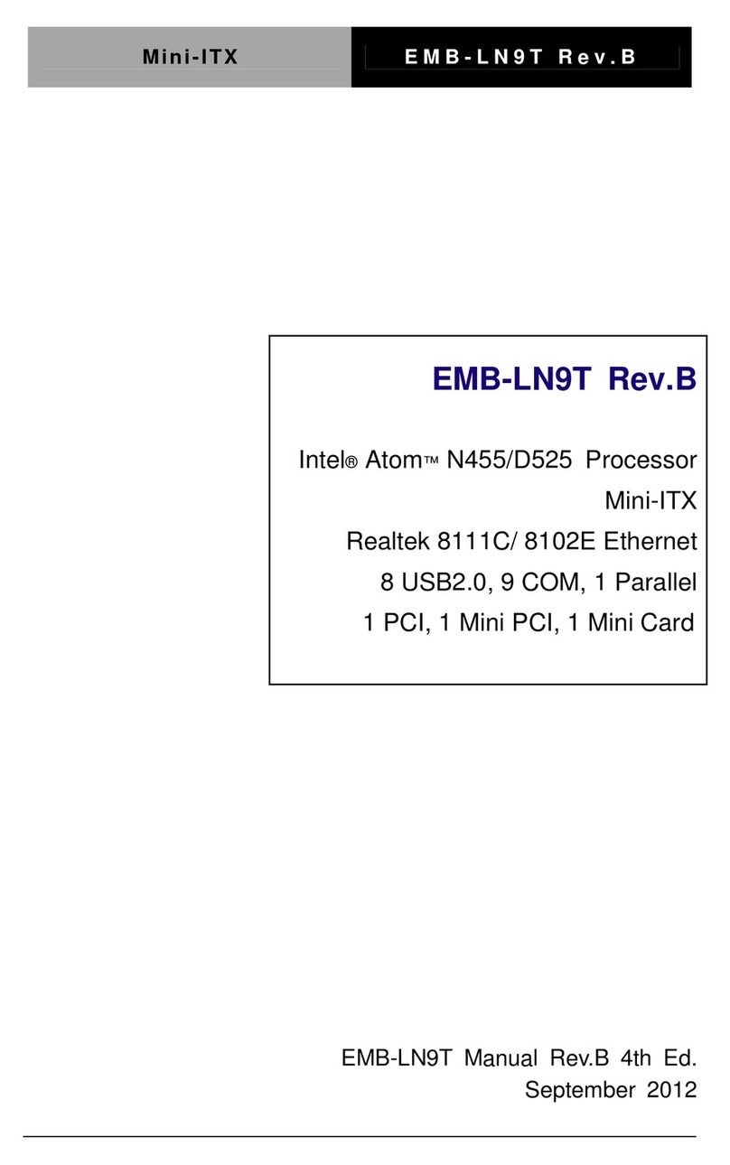 Aaeon EMB-LN9T Rev.B User manual Aaeon EMB-LN9T Rev.B User manual