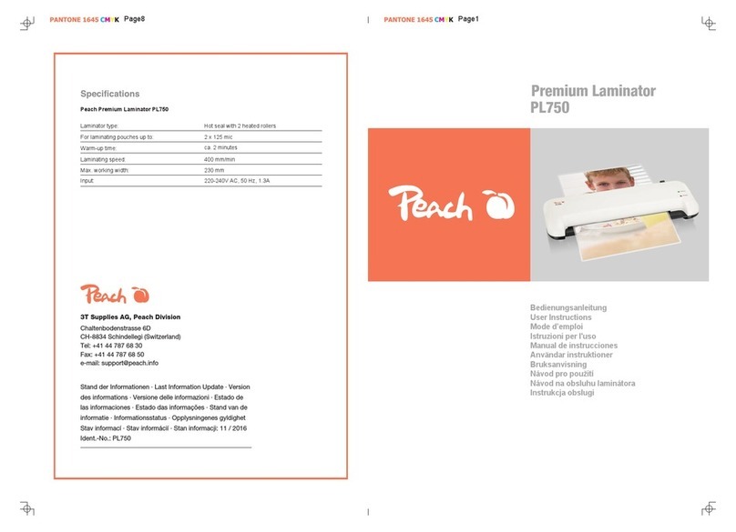 Peach PL750 User manual