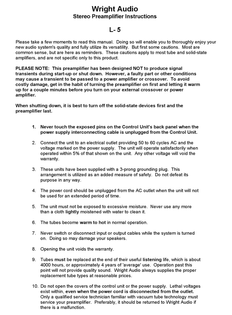 Wright Audio L-5 User manual