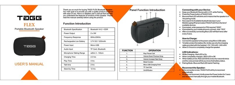TAGG FLEX user manual