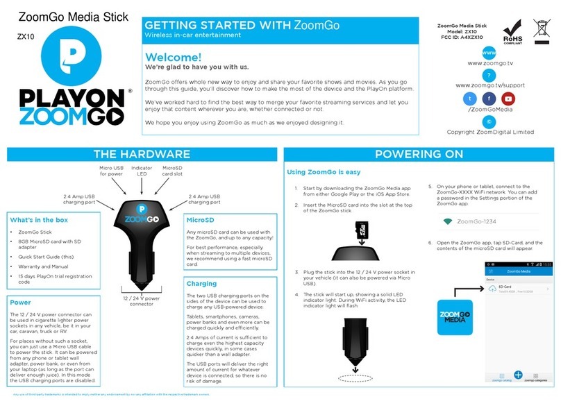 PLAYON! ZoomGo ZX10 user manual