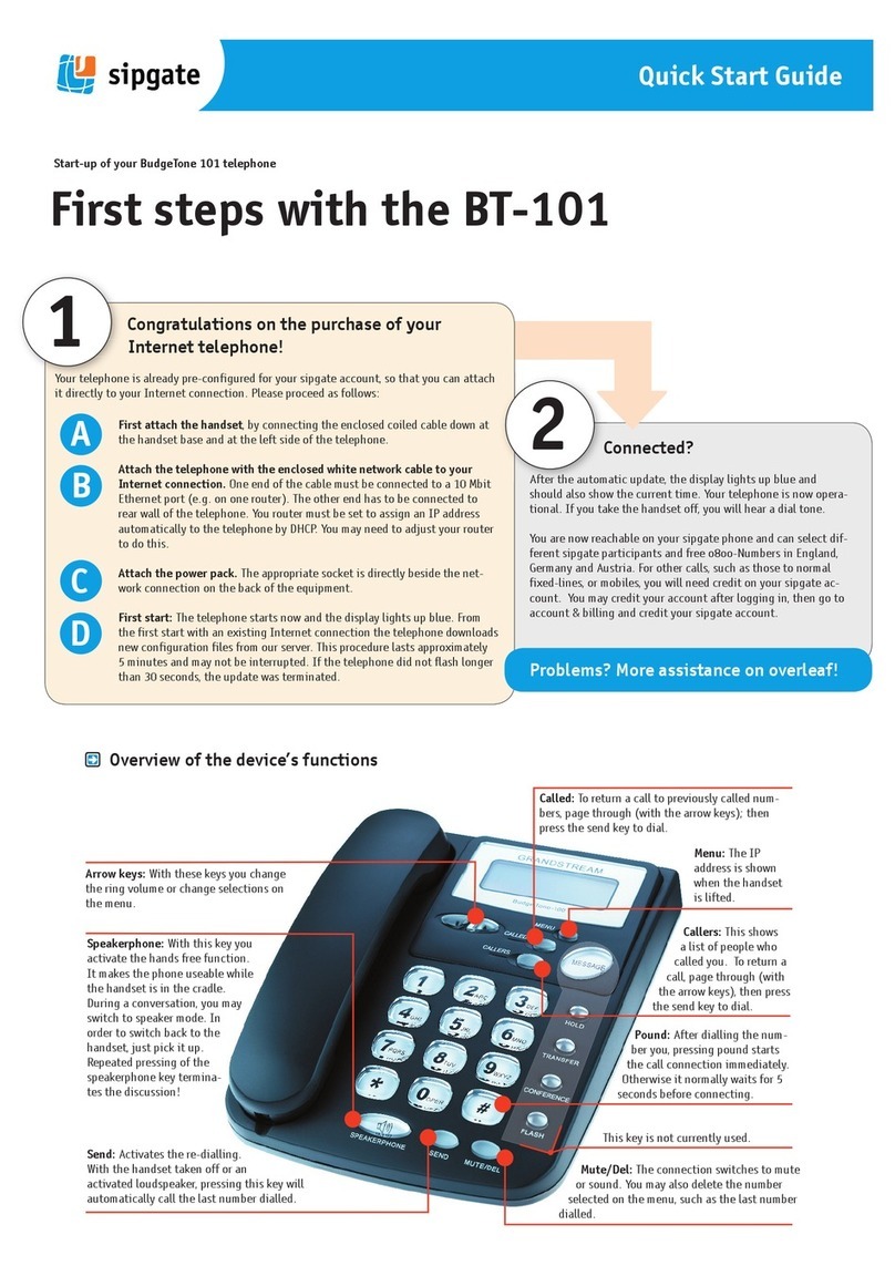 Grandstream Networks BudgeTone 101 User manual