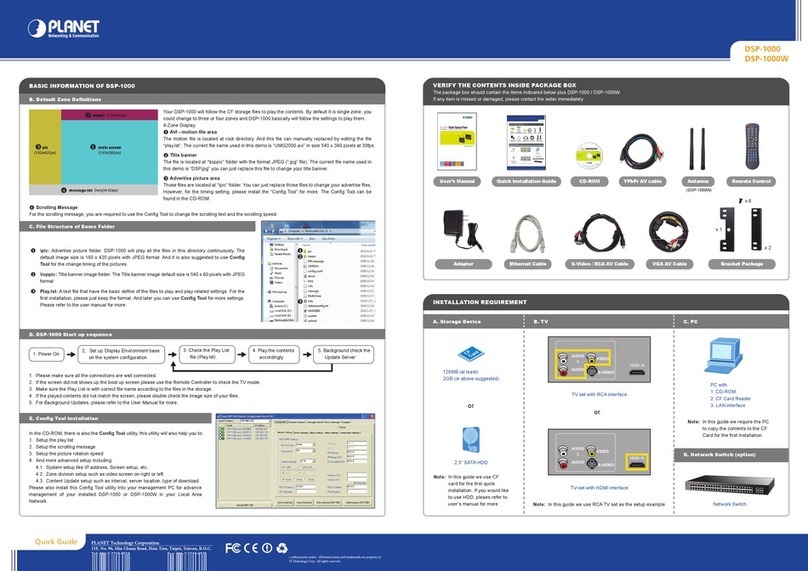 Planet DSP-1000 User manual