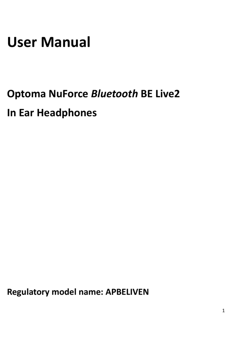 Optoma NuForce BE Live2 user manual