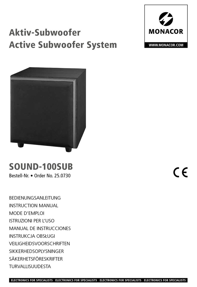 Monacor SOUND-100SUB instruction manual