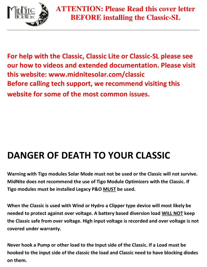 MidNite Classic 150-SL User manual