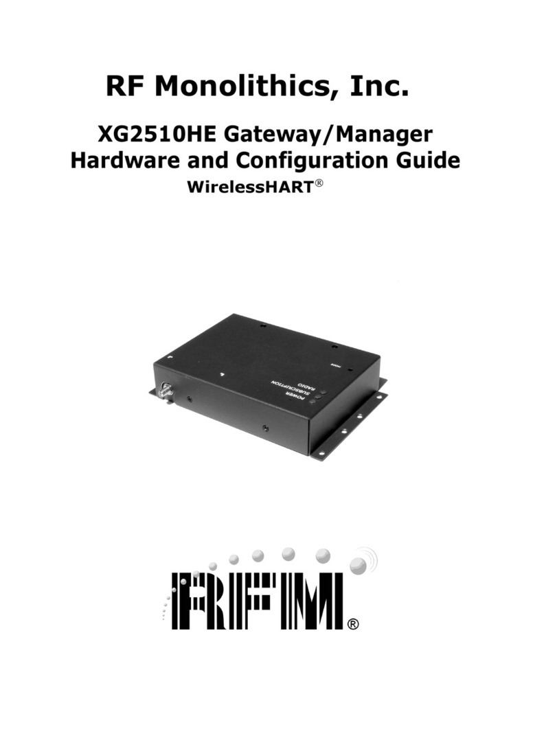 RFM XG2510HE Hardware and Configuration Guide