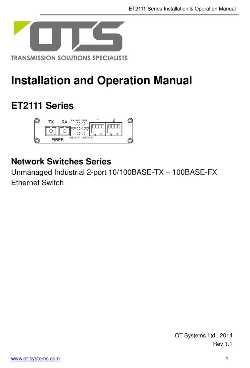 OT Systems ET2111-A-SA Installation and operation manual OT Systems ET2111-A-SA Installation and operation manual