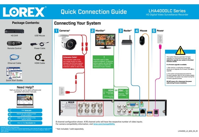 Lorex LHA4000LC Series Instruction Manual
