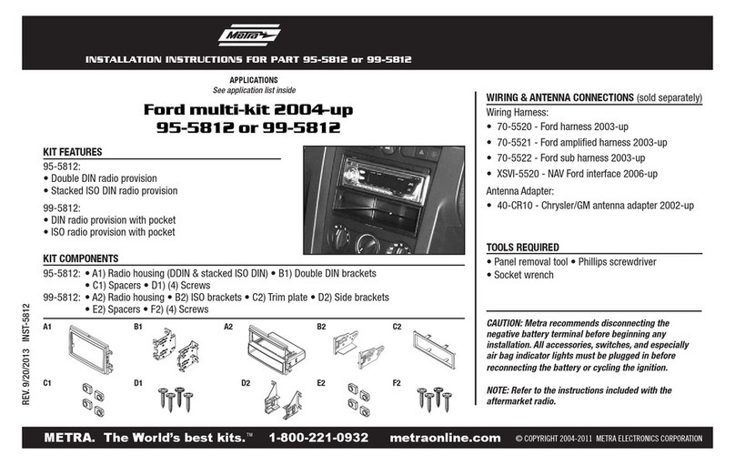 Metra Electronics 95-5812 User manual