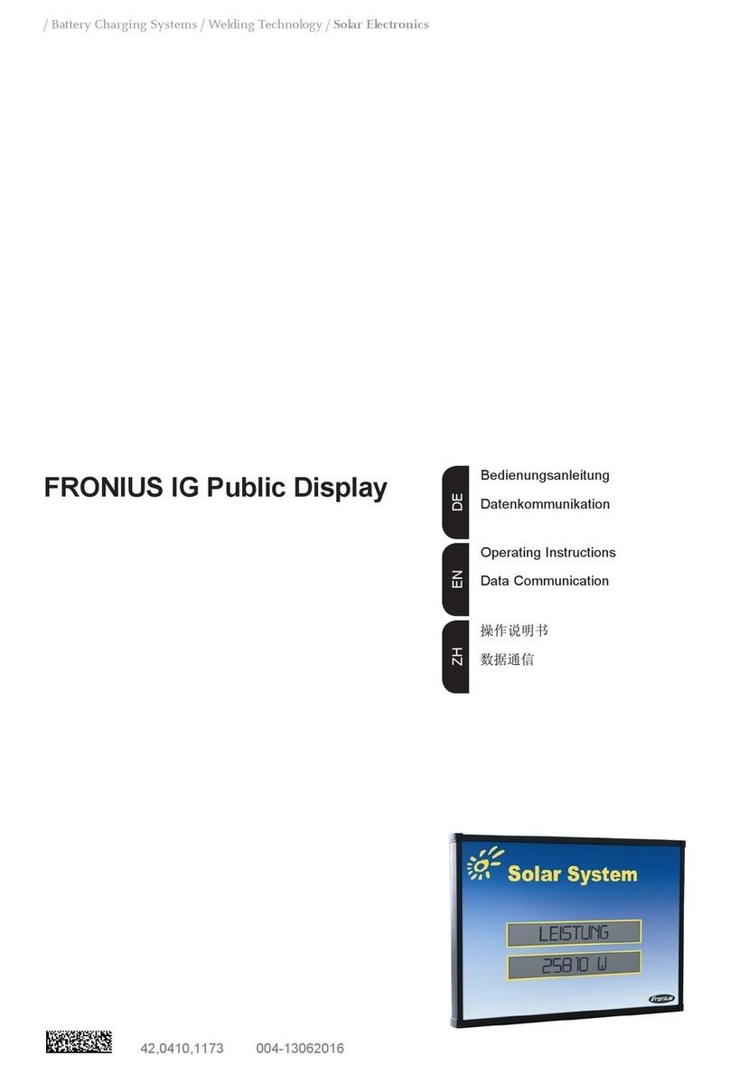 FRO­NIUS IG Public Display User manual