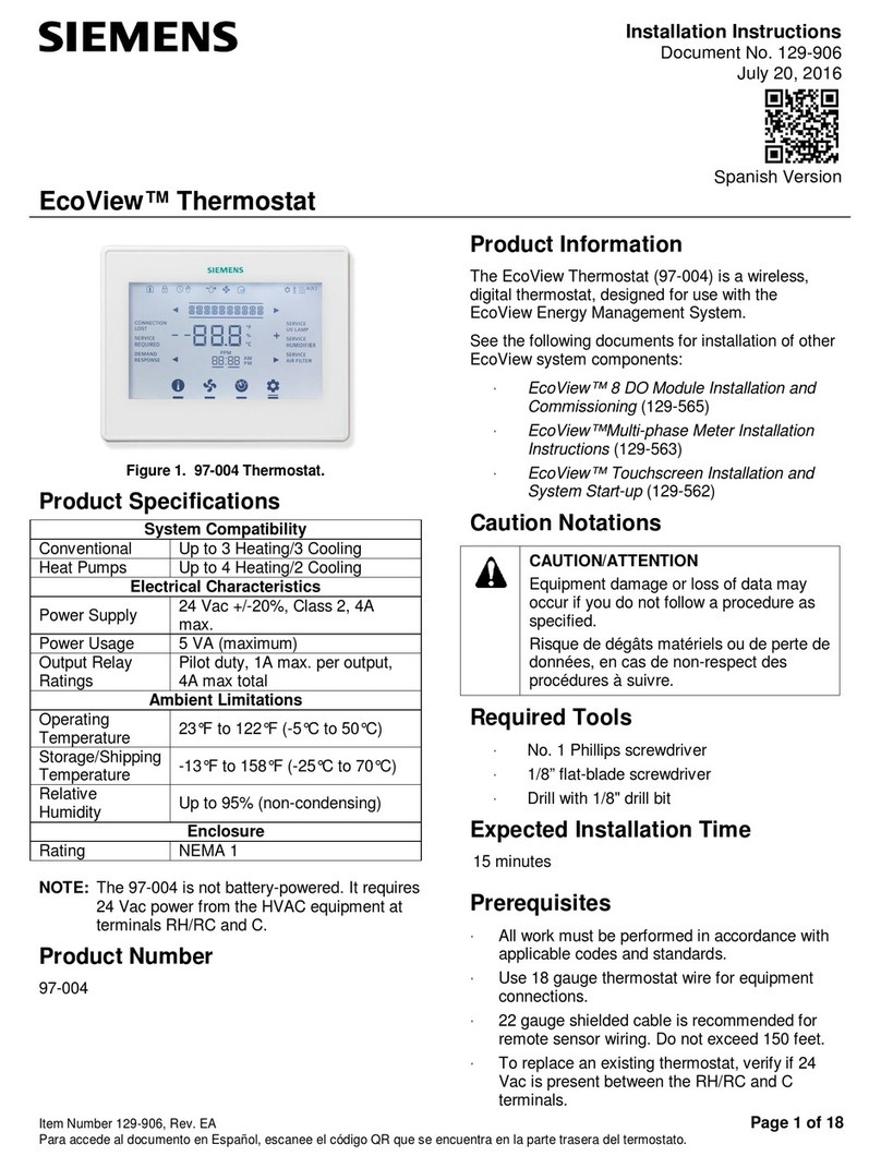 Siemens EcoView 97-004 installation instructions