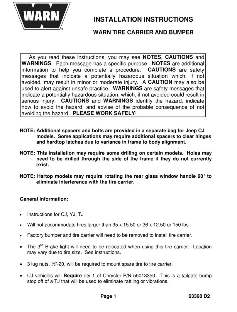 Warn CJ installation instructions