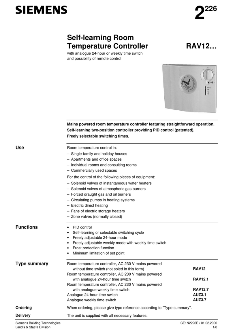 Siemens RAV12 series User manual