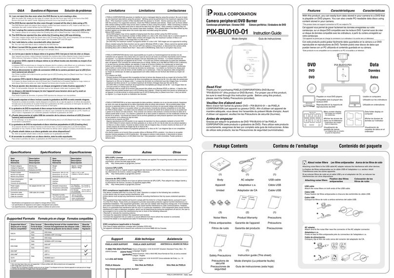 Pixela Corporation PIX-BU010-P01 Manual