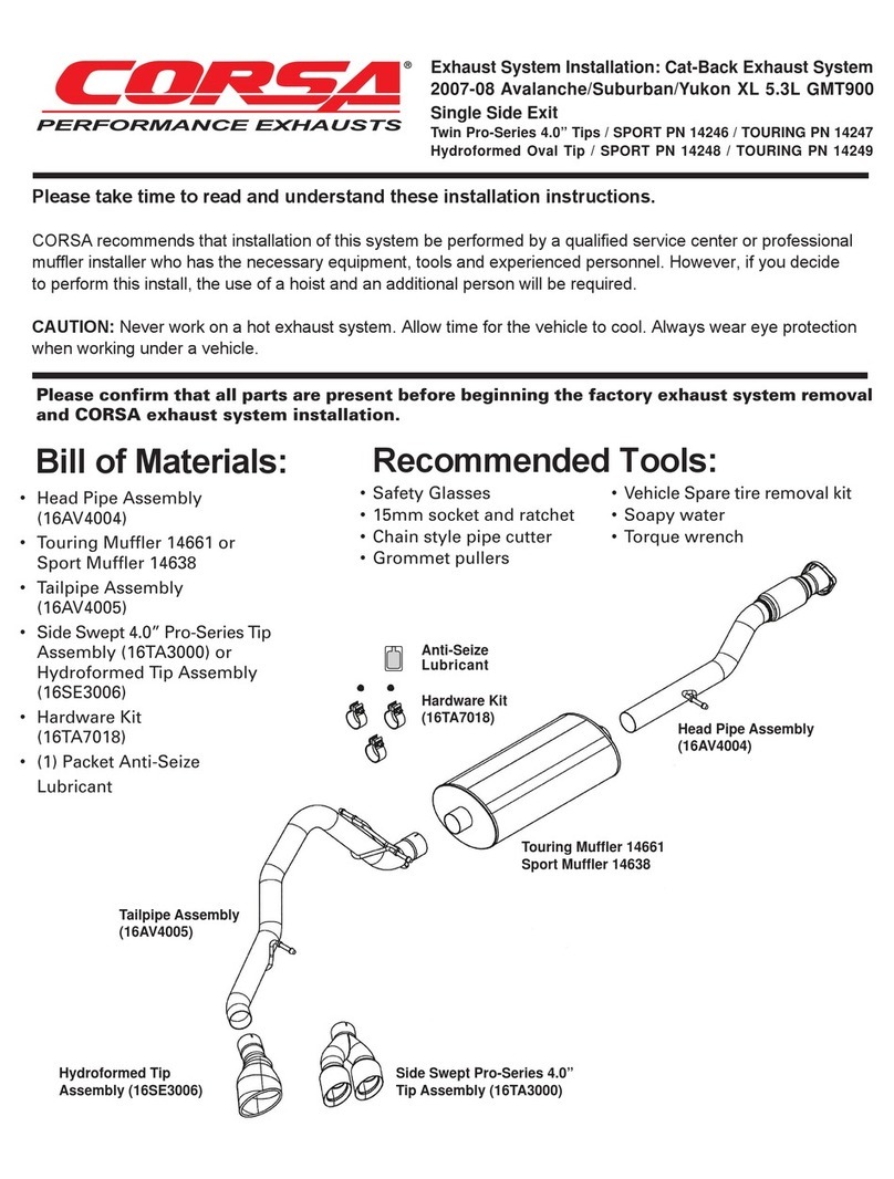 Corsa 14247 Installation instruction