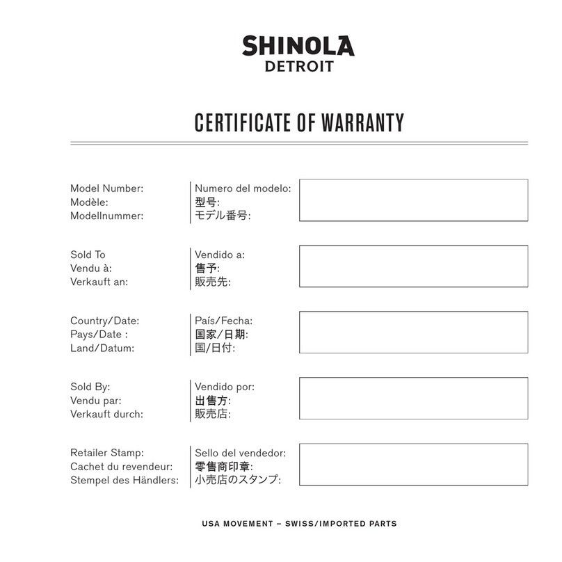 SHINOLA 5021.D manual