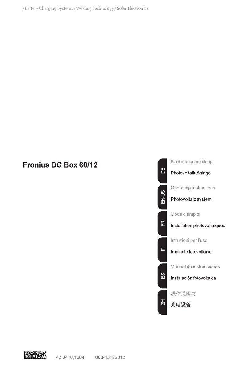 FRO­NIUS DC Box 60/12 operating instructions