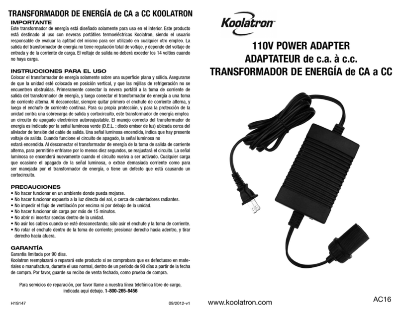 Koolatron AC16 manual