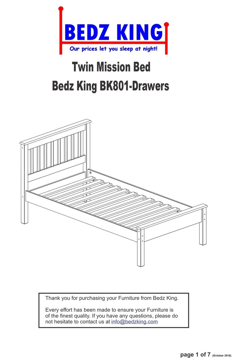 Bedz King Twin Mission Bed Assembly instructions Bedz King Twin Mission Bed Assembly instructions