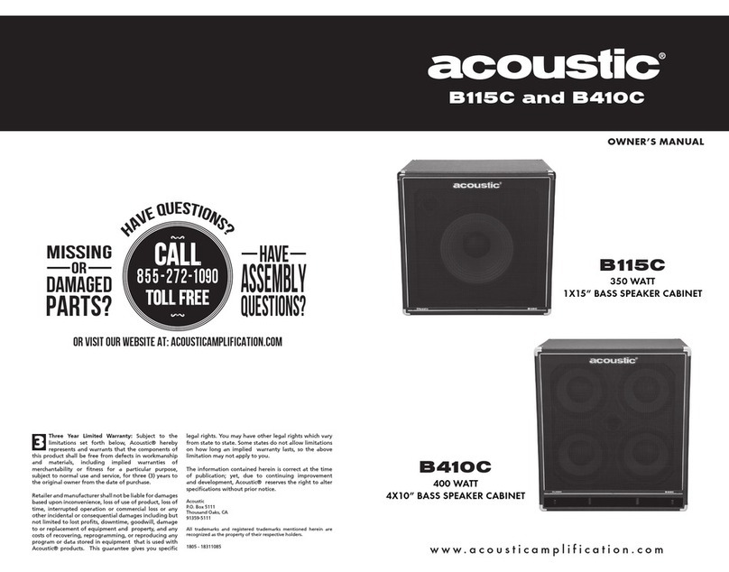 Acoustic B115C owner's manual