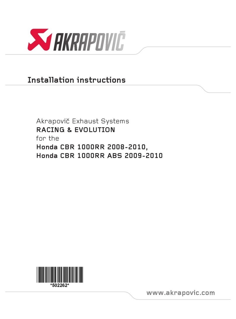 Akrapovic S-H10RFT8-TT/1 installation instructions