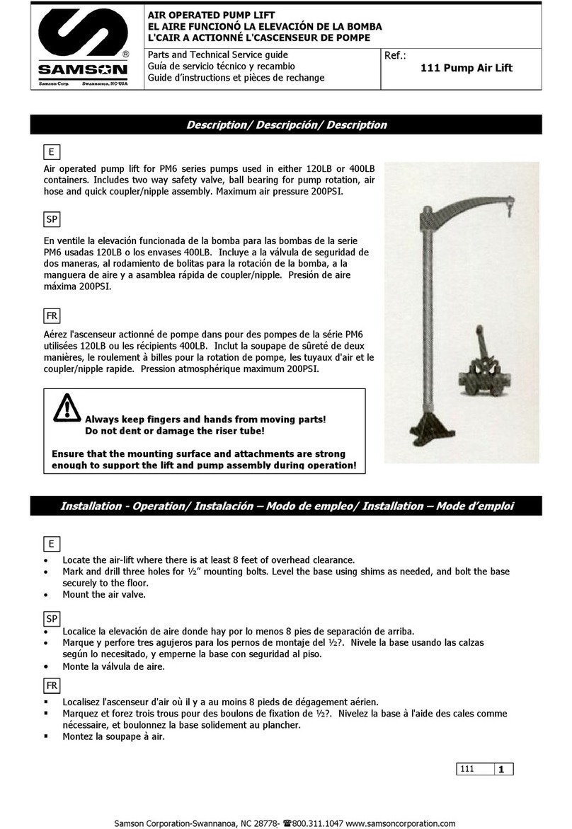 Samson 111 Parts and technical service guide