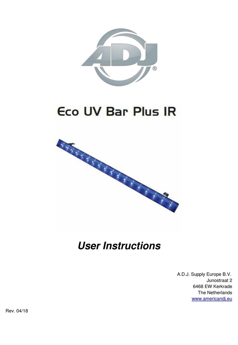 ADJ ECO UV BAR PLUS IR User manual