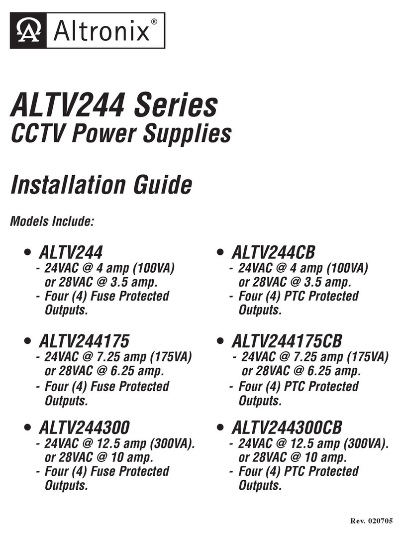 Altronix ALTV244 Operating and maintenance instructions