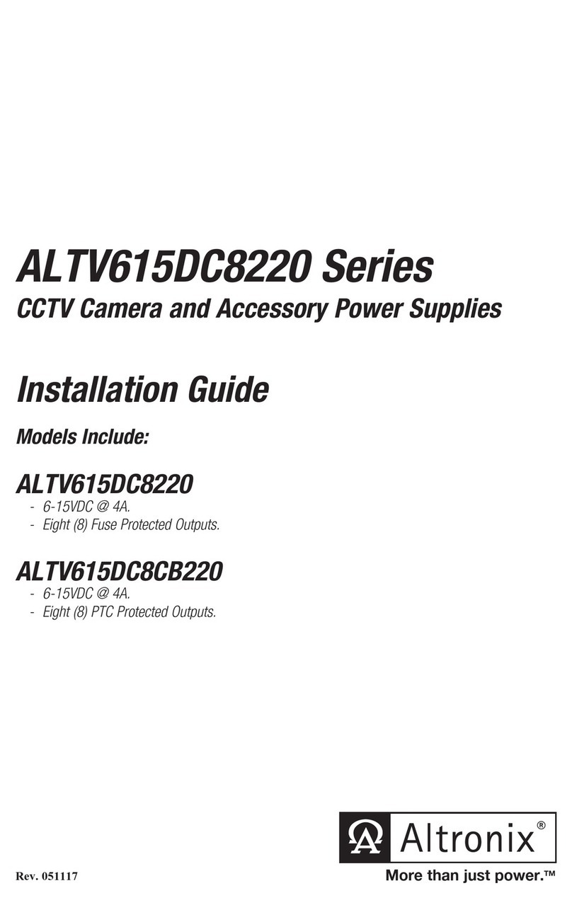 Altronix ALTV615DC8220 Operating and maintenance instructions