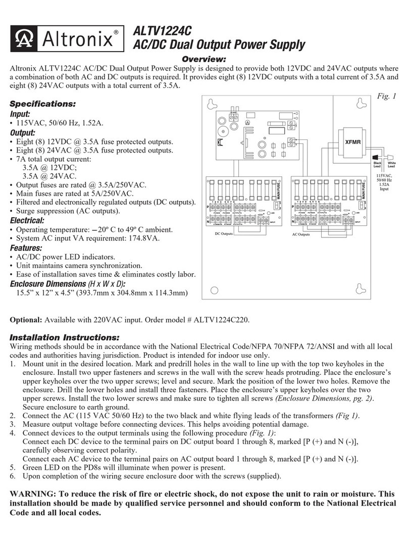 Altronix ALTV1224C User manual