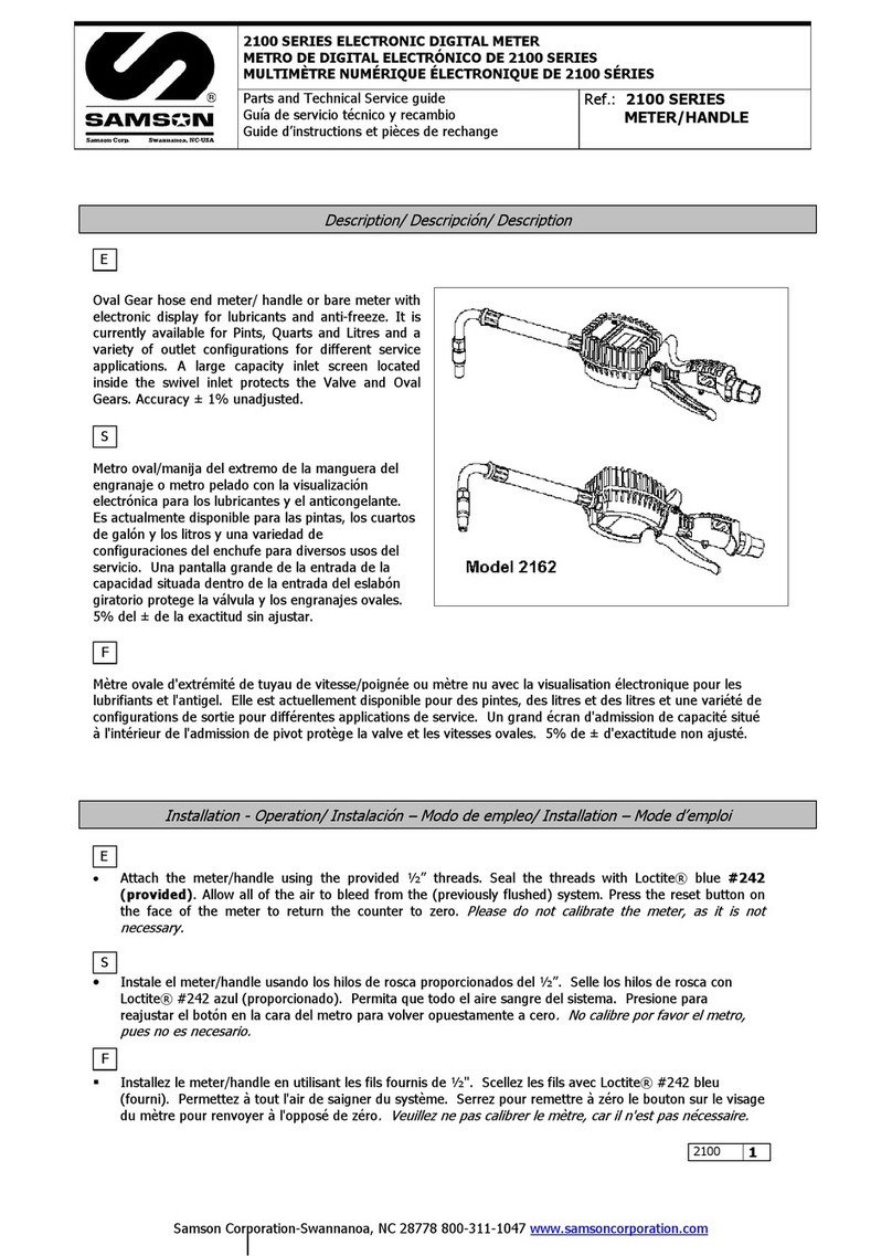 Samson 2162 Parts and technical service guide