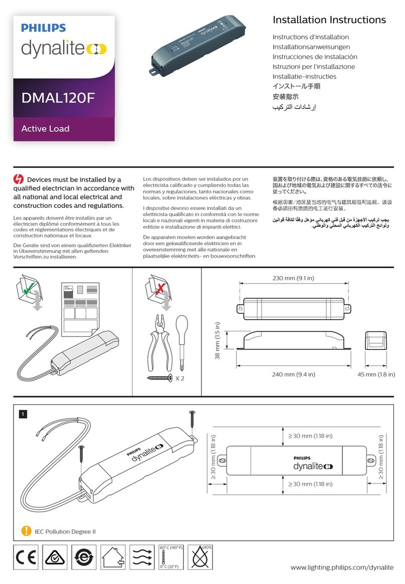 Philips Dynalite DMAL120F installation instructions